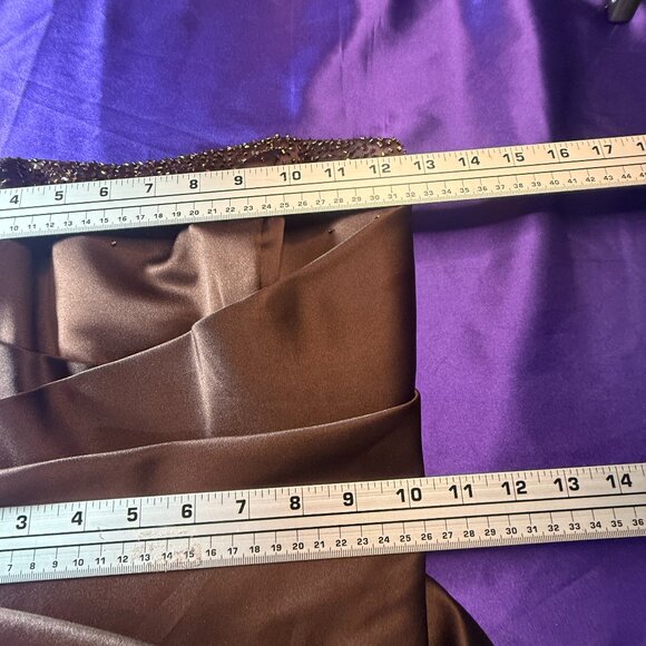 New📌Alfred Angelo Crystal Beading Draped Bodice Bridesmaid - Formal -Prom Dress - Picture 11 of 15